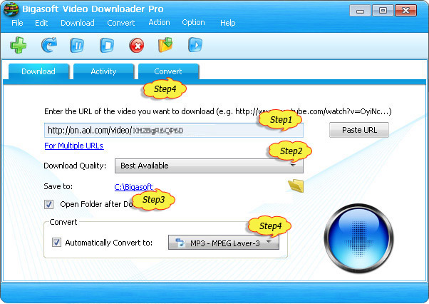 AOL Downloader - Download AOL Videos/Music to Convert AOL Videos