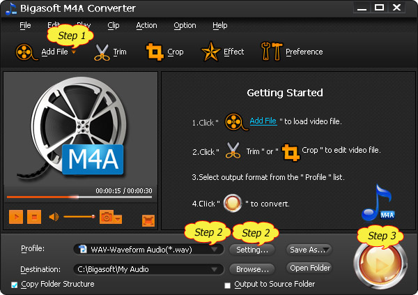 Easy steps for converting M4A to WAV