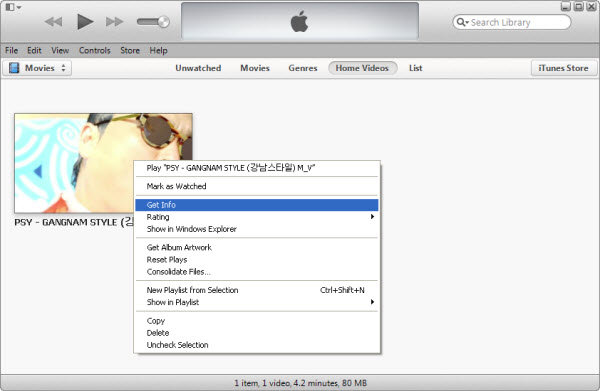 How to solve iTunes 11 imported movies are listed under 'Home Videos' instead of under 'Movies' section